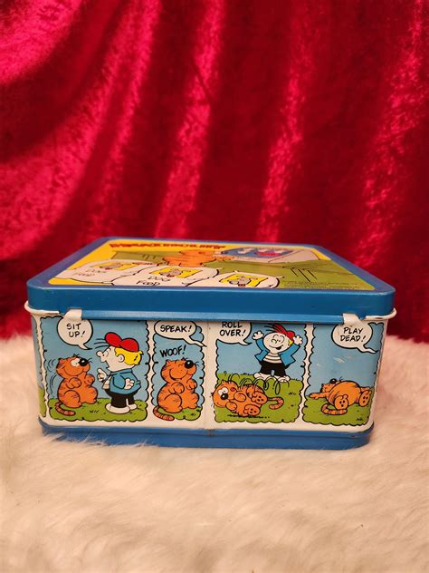 Vintage Heathcliff & Peanuts Metal Lunch Boxes 2pc